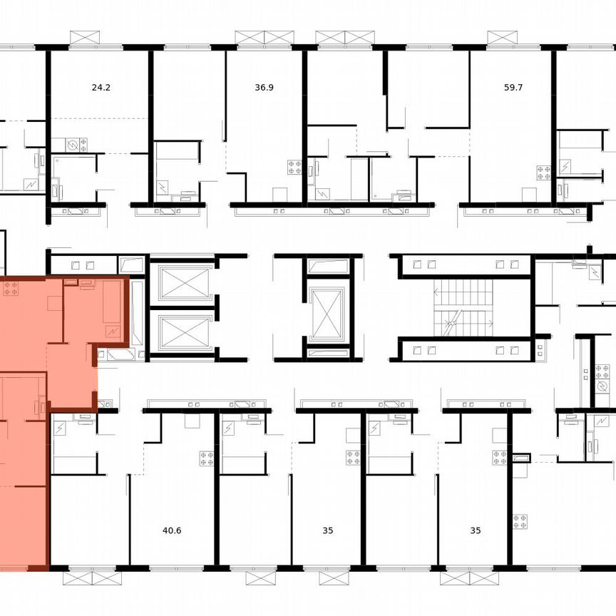 3-к. квартира, 88,3 м², 2/14 эт.