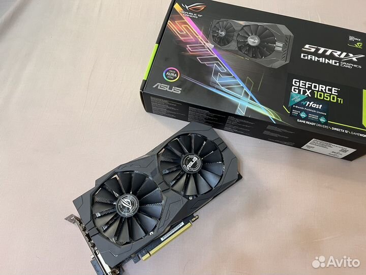 Видеокарта gtx 1050 ti asus ROG strix 4 gb