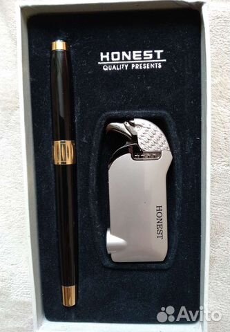 Авторучка зажигалка орёл Honest Набор