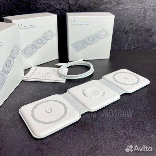 Беспроводное зарядное устройство 3в1 оптом