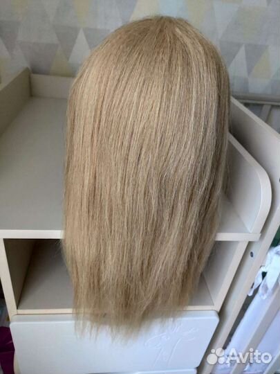 Учебная голова манекен натуральные волосы