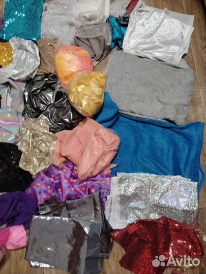 Куски ткани, ткань для шитья, творчества, красивая