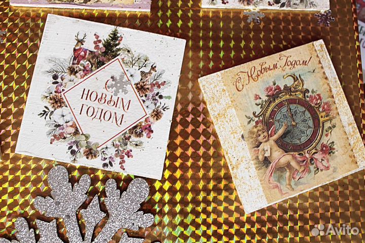 Новогодняя гирлянда, новогодние флажки