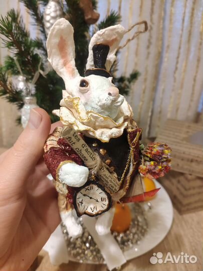 Авторская ватная ёлочная игрушка. Символ года