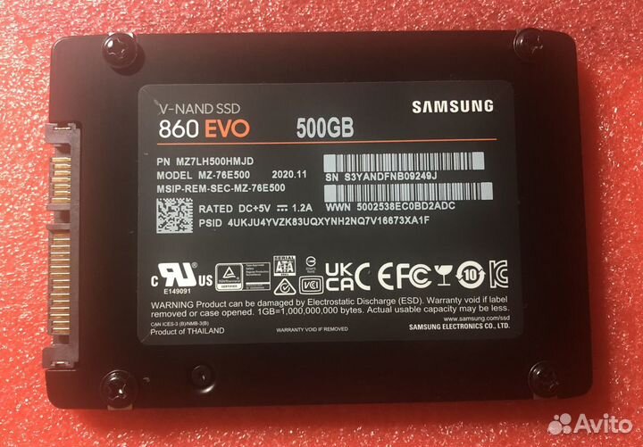 Ssd samsung 860 evo 500gb