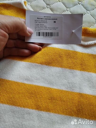 Вязанный костюм женский летний