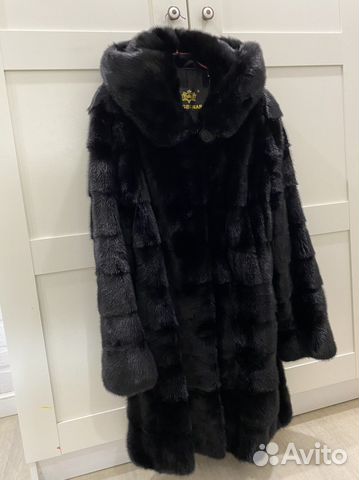 Шуба норковая с капюшоном