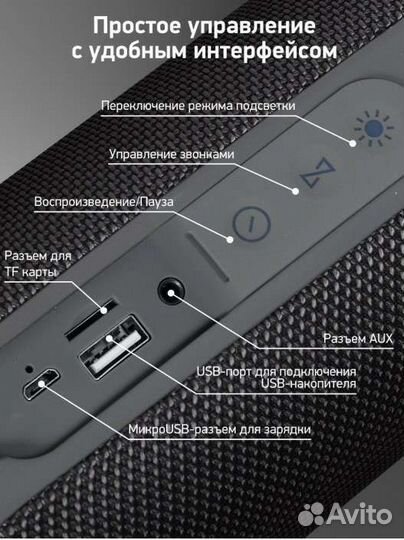 Колонка портативная новая