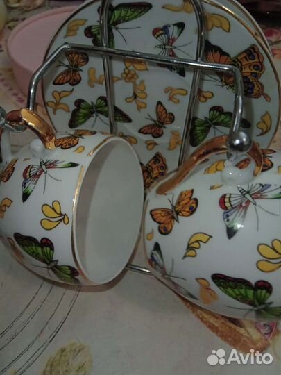 Фарфоровая кофейная пара