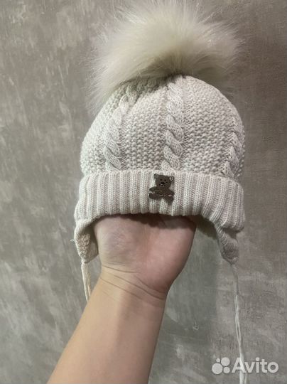 Шапка для новорожденного зима