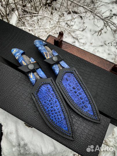 Нож Перо из дамасской стали