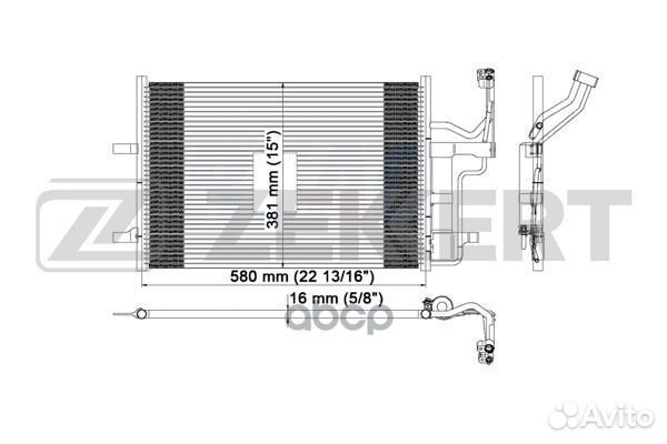 Радиатор конд. Mazda 3 03- 5 05- mk-3049 Zekkert