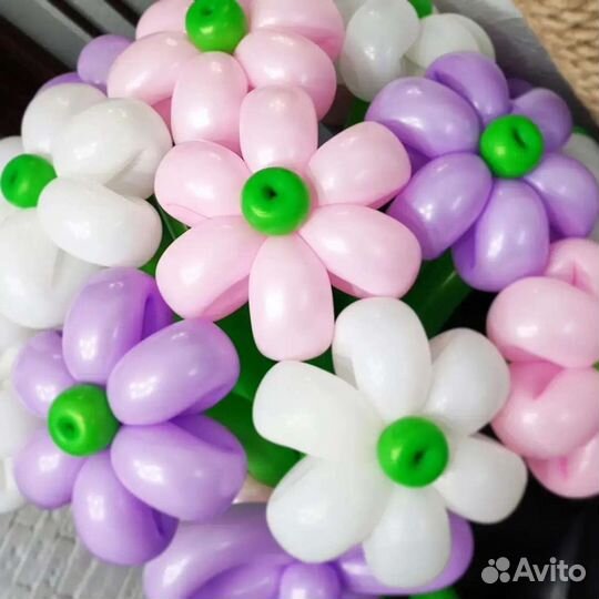 Букет из шариков в нежных тонах