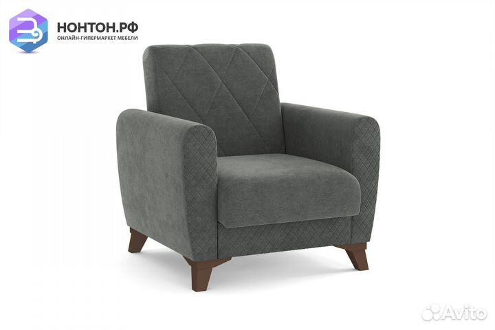 Кресло Эдвин серое