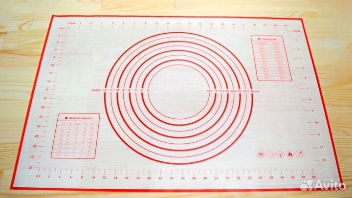 Коврик силиконовый 30х40см с разметкой