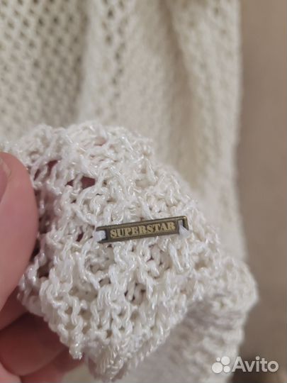 Кофта женская вязаная прозрачная