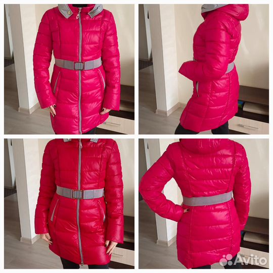 Пуховик женский длинный с капюшоном