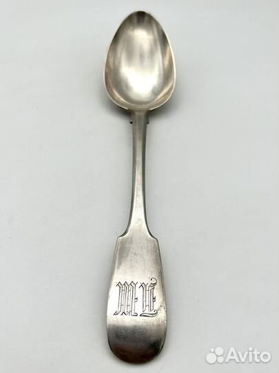 Столовая ложка, серебро 84 проба, 1858 г. 77,3 гр