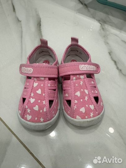 Сандалии для девочки текстильные 23 размер