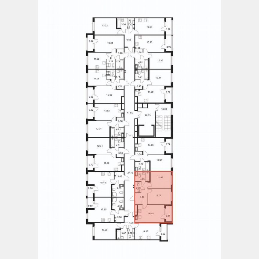 2-к. квартира, 56,5 м², 7/9 эт.