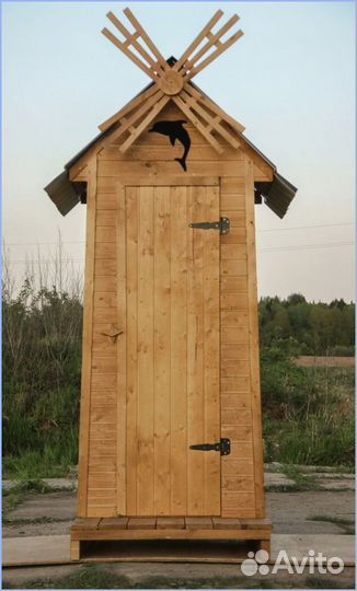 Дачный туалет деревянный прямоугольник вмн 791