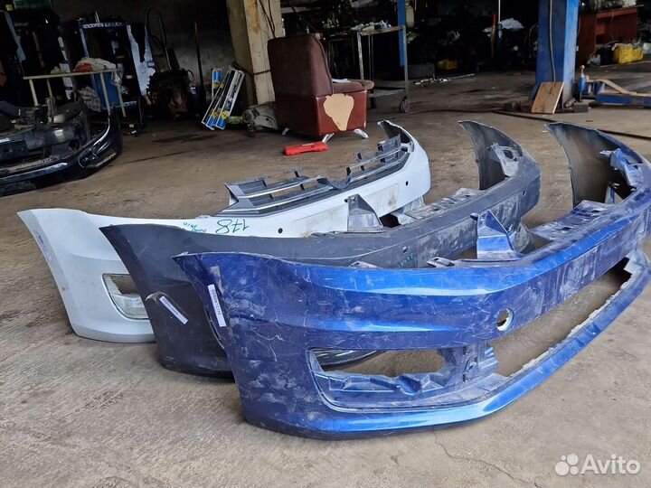 Передний бампер фольцваген поло 2015-2020