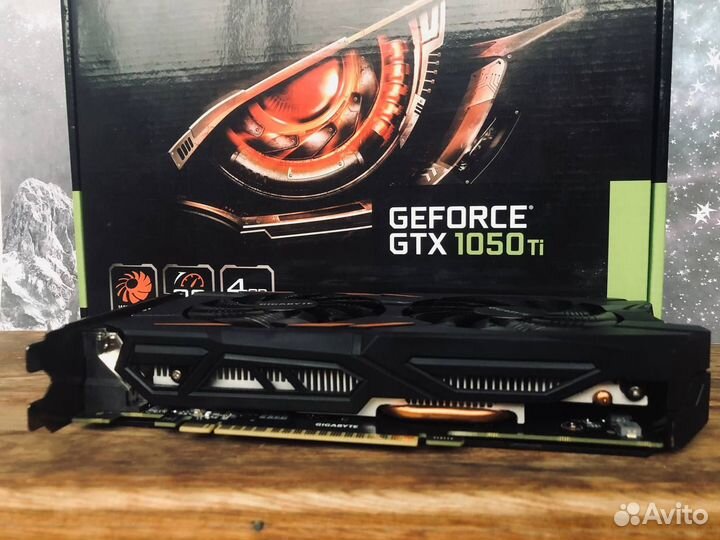 Игровая видеокарта Gigabyte 1050Ti Windforce OC 4G