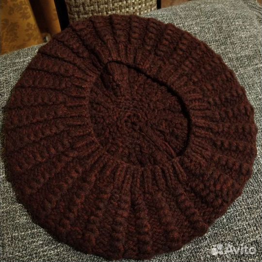 Берет винтаж вязаный