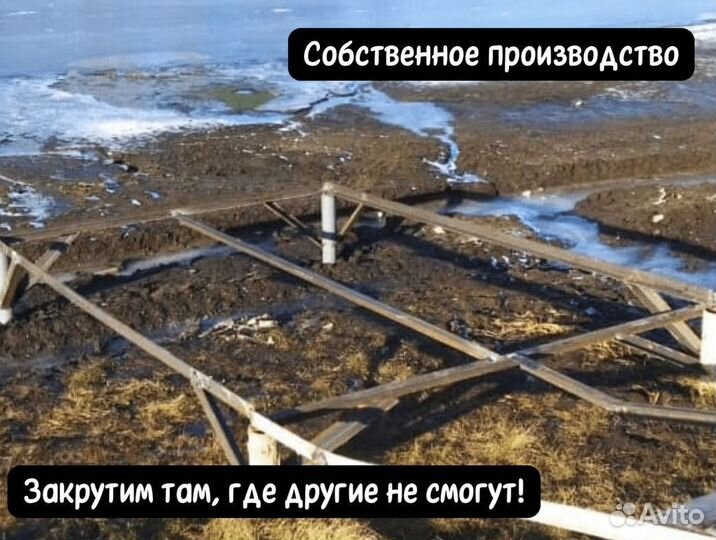 Винтовые сваи теплица