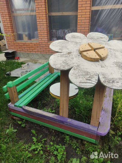 Детская песочница деревянная