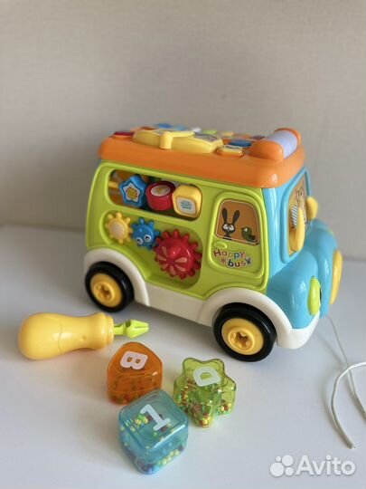Развивающие игрушки, автобус сортер музыкальный