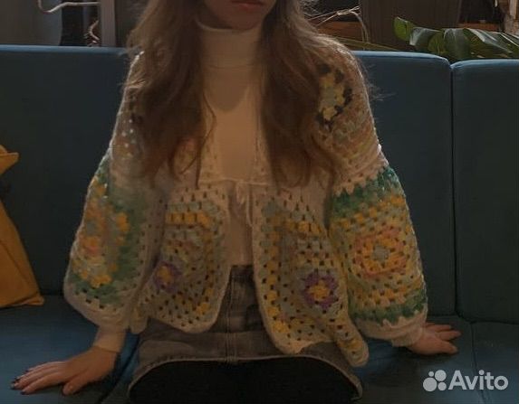 Кардиган из бабушкиных квадратов