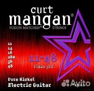 Струны для электрогит. curt mangan Electric Pure N