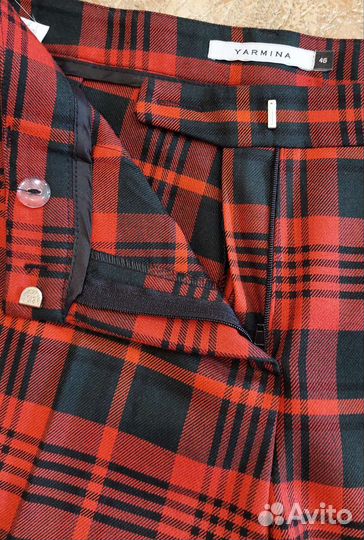 Летние женские брюки в клетку 46-48