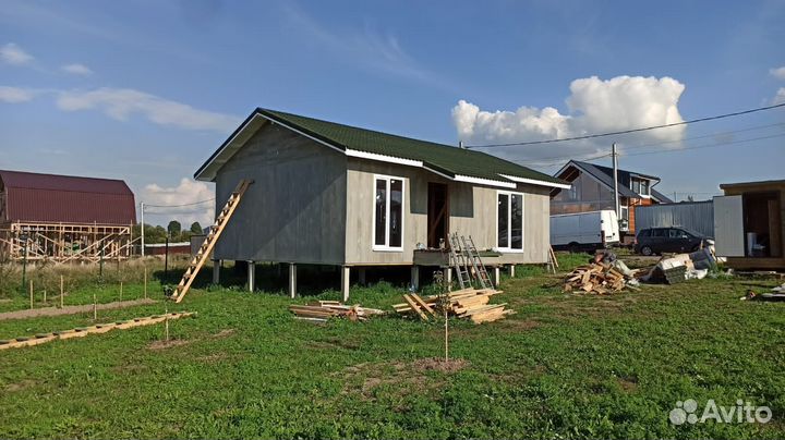 Каркасный дом под ключ 75м