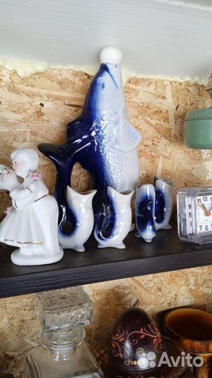 Рыбки графин с рюмками водочный набор