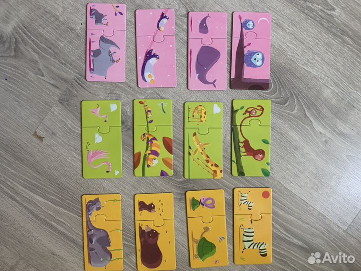 Набор дуо-пазлов Djeco Мама и малыш, 12 шт