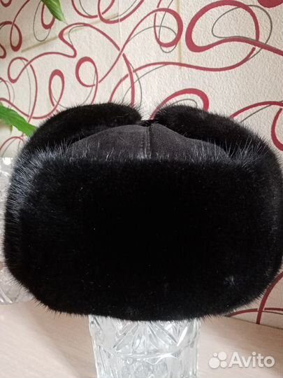 Норковая шапка мужская ушанка