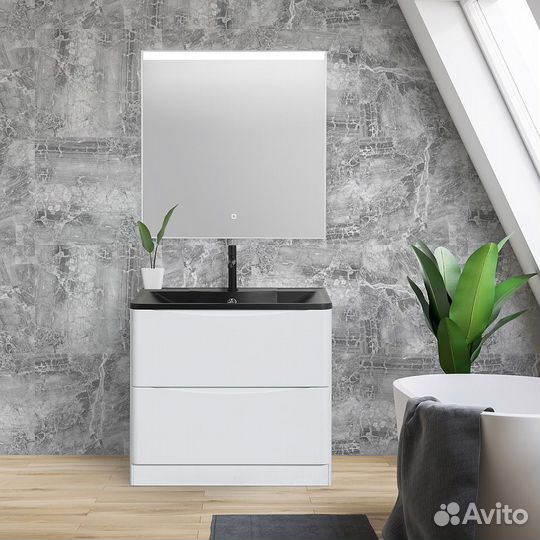 Раковина BelBagno 80 BB800/455-LV-ART-ALR-nero Че