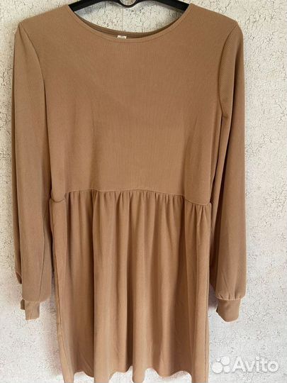 Платье бежевое 48 50