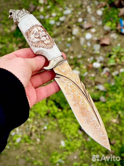 Нож Орлан из рога Лося