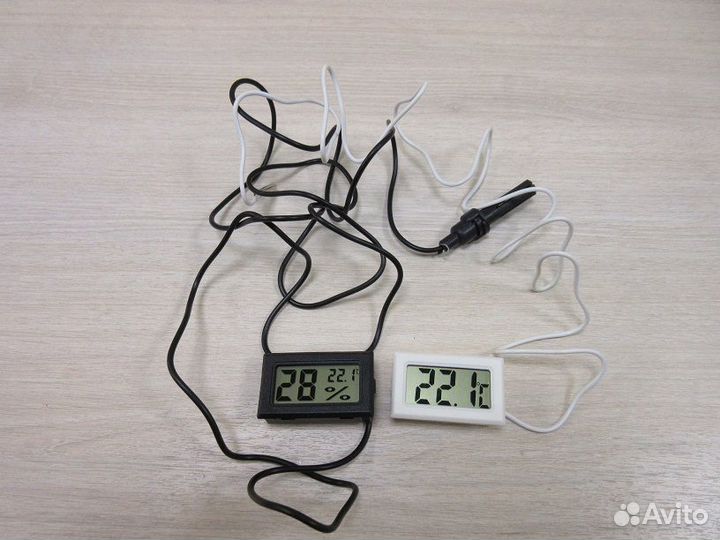 Цифровой термометр с ЖК экраном, выносной датчик