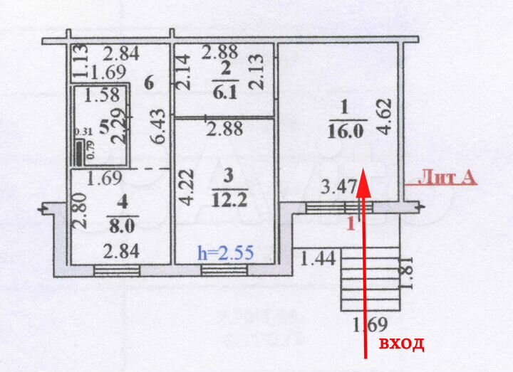 Помещение свободного назначения, 52 м²