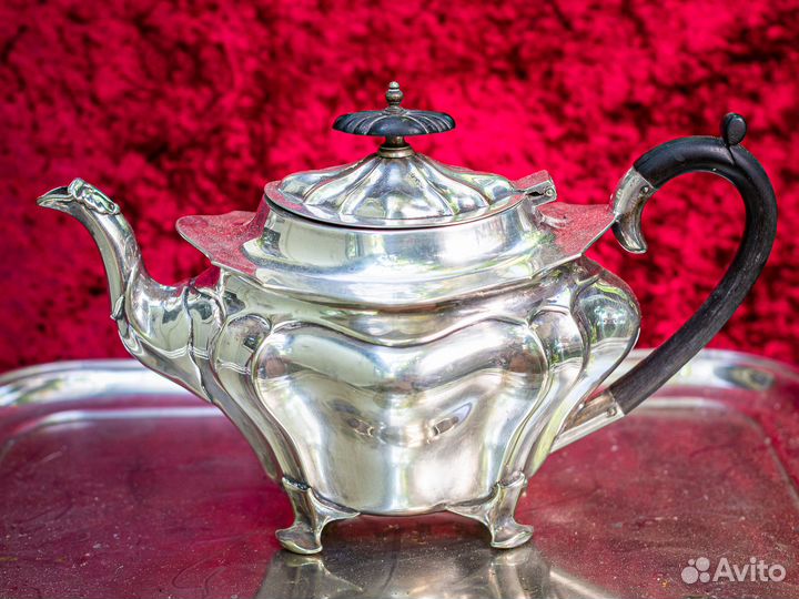 Чайный сервиз Walker клеймо 1906 года мельхиор