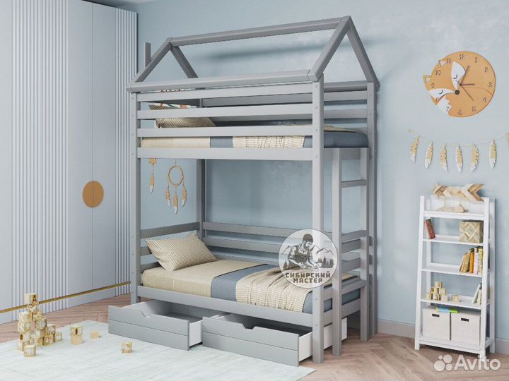 Двухъярусная кровать манеж