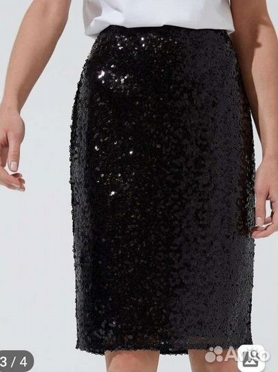 Юбка с пайетками