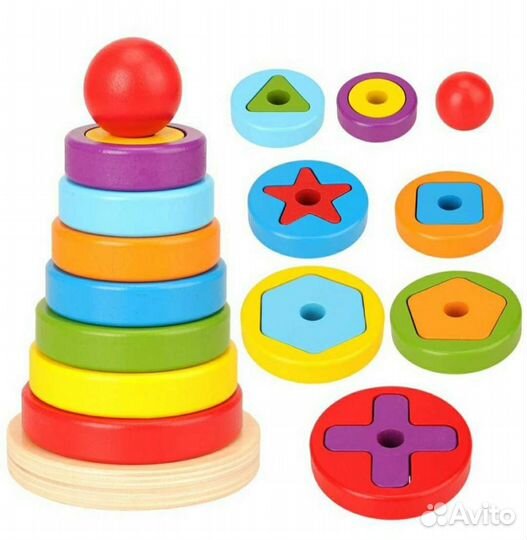 Развивающие игрушки логическая пирамидка