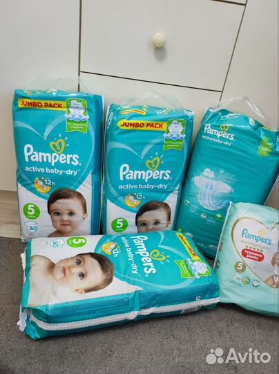 Детские подгузники 5 Pampers active baby-dry