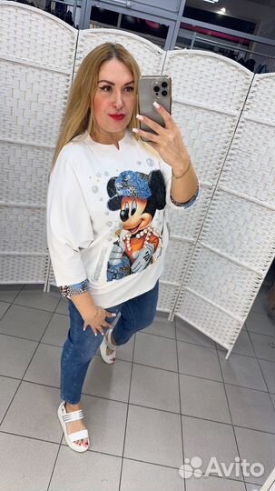 Кофта со стразами турция 50-62