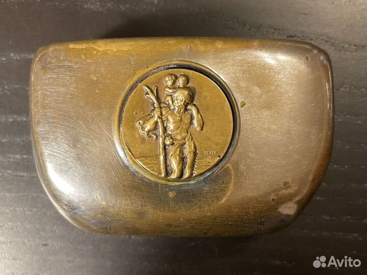 Старинная коробочка для горелых спичек на магните